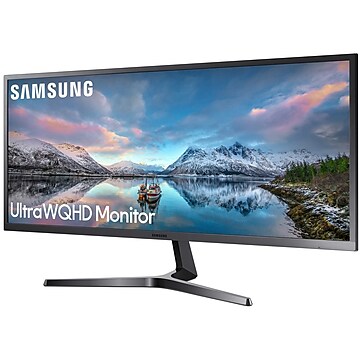 Samsung SJ55W S34J550WQN 34.1" LCD Monitor, Dark Blue Gray, Black (LS34J550WQNXZA)