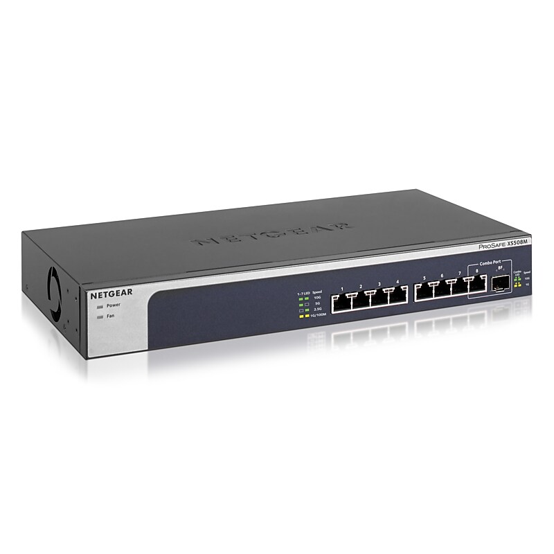 Netgear 8-Port Gigabit Ethernet Unmanaged Switch, Blue (XS508M-100NAS) image 1