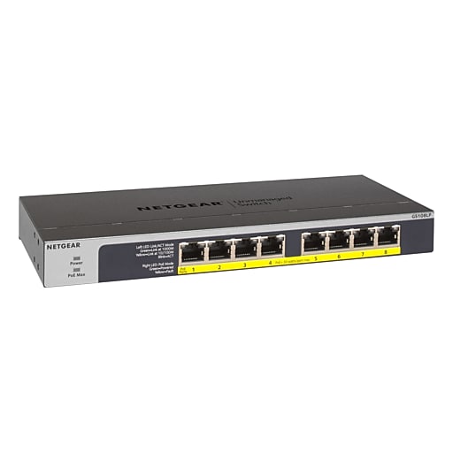 Netgear 8Port Gigabit Unmanaged Switch (GS108LP100NAS) Staples
