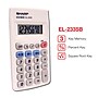 Sharp Elsi Mate EL-233SB 8-Digit Pocket Calculator, White~#|#~m007201897_sc7