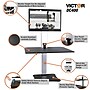 Victor Technology 28" W High Rise™ Electric Single Monitor Standing Desk, Laminate Wood (DC400)  ~#|#~m007201956_sc7