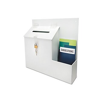 deflecto® Suggestion Box Literature Holder with Locking Top (DEF79803)