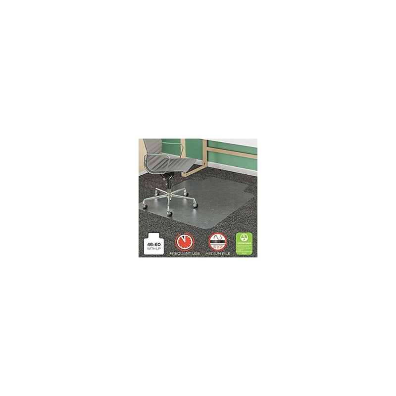 deflecto® SuperMat Frequent Use Chair Mat for Medium Pile Carpeting (DEFCM14432F) image 1