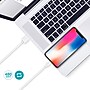 Overtime Lightning to USB-A Charging Cable, 10 ft., White (MFIWHITE10FT)~#|#~m007255684_sc7