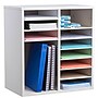 AdirOffice 16-Compartment Literature Organizer, 11.8" x 20", White (500-16-WHI)~#|#~m007260535_sc7