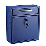 AdirOffice Wall-Mounted Steel Mailbox, Blue (631-05-BLU)