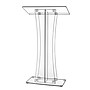 AdirOffice Acrylic Floor Standing Podium Lectern (661-02)~#|#~m007260699_sc7