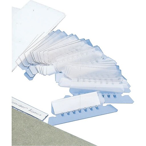 Staples® Plastic Tabs, Clear, 2" x 5/8", 25/Pack Staples