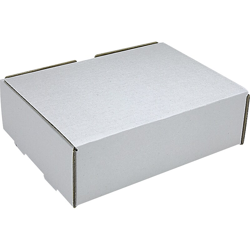 Partners Brand Corrugated Mailers, 9" x 6 1/2" x 2 3/4", White, 50/Bundle image 1