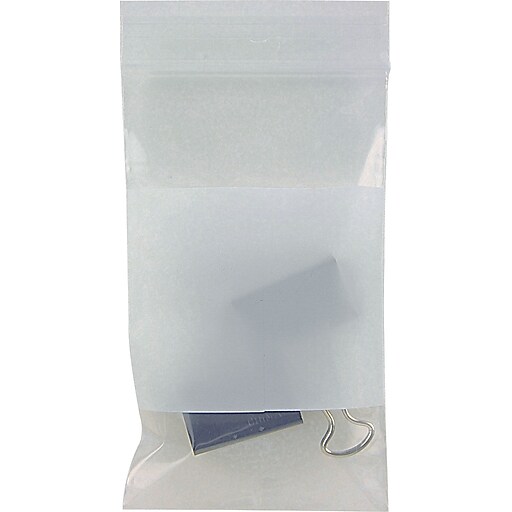 3" x 5" Reclosable Poly Bags, 4 Mil, Clear, 1000/Carton (3985A) Staples