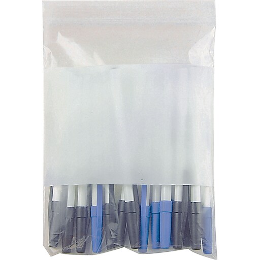 6" x 8" Reclosable Poly Bags, 4 Mil, Clear, 1000/Carton (PB3997) Staples