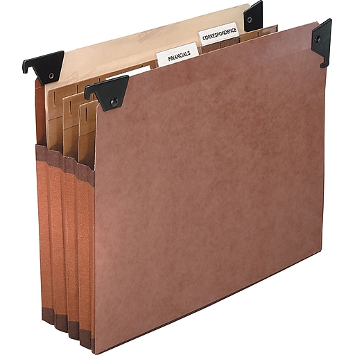 Pendaflex Premium Reinforced File Pocket with Swing Hooks, 3 Dividers