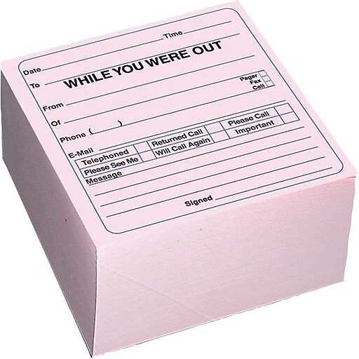 Rediform Mega "While You Were Out" SelfSticking Message Pad Staples