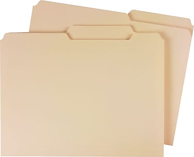 Staples® Guide-Height Manila File Folders, Letter, Extreme Right, 100 ...