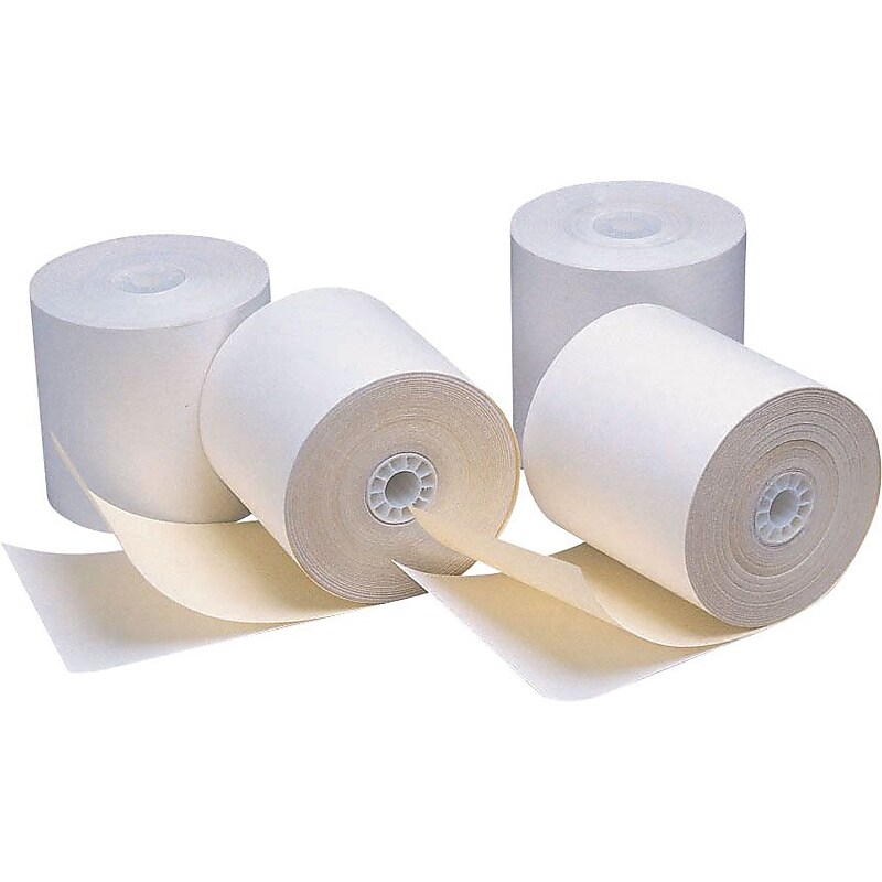 Staples Credit Card Terminal Roll, 2-Ply, 2 3/4" x 100', 50/Carton (532523) image 1