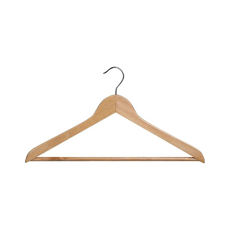 Officemate 17 5/16" Wood Trouser and Coat Hanger image 1