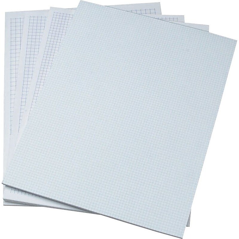 Ampad Evidence Notepad, 8.5" x 11", Quad Ruled, White, 50 Sheets/Pad (22-002) image 1