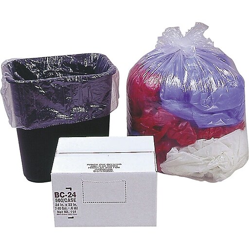 ster Classic® Clear Trash Bags, .6 mil, 710 Gallon, 500/Carton Staples
