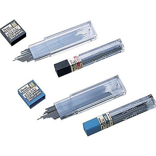 Pentel Super HiPolymer® Lead Refills, 0.5mm, HB, 90 Leads Staples