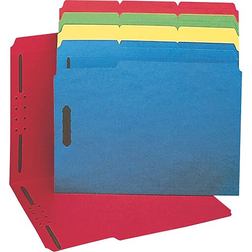 Staples® Reinforced Fastener Folder, Letter Size, 3 Tab, 3" Expansion