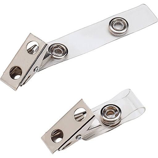 Staples® Vinyl Straps with TwoHole Clips, Clear, 100/Pack (18914/