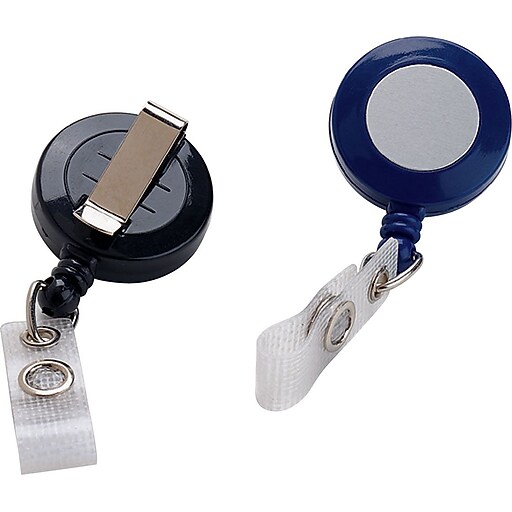 GBC Retractable Badge Reel, Black, 25/Pk at Staples