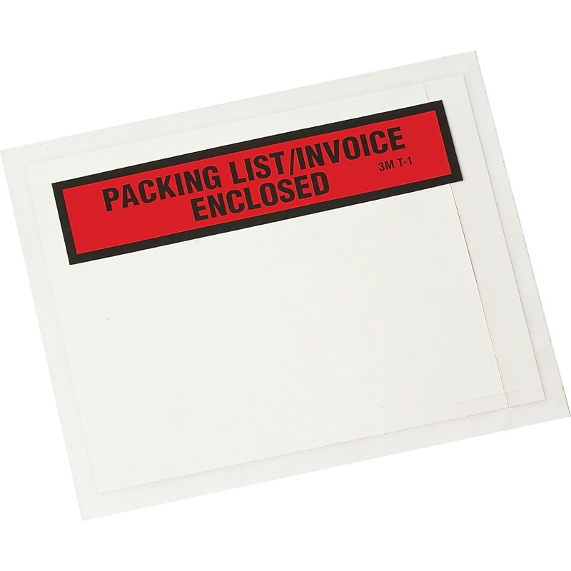 3M™ Top Print Packing List Envelope, 4.5" x 5.5", 1000/Case (PLE-T1) image 1