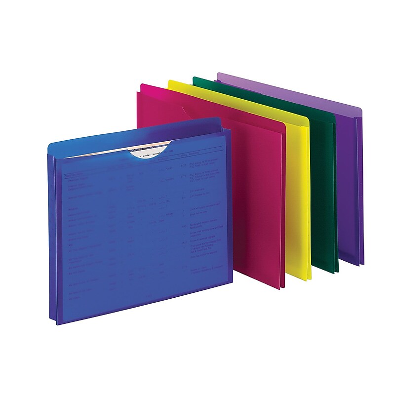 Pendaflex File Jacket, 1" Expansion, Letter Size, Assorted Colors, 10/Pack (PFX 50990) image 1