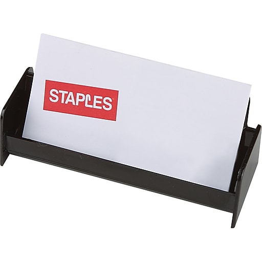 Staples® Black Plastic Business Card Holder (211797-CC ...