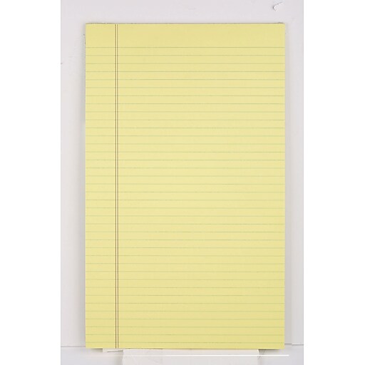Shop Staples for Staples® GlueTop Writing Pads, Wide Ruled, Canary, 8