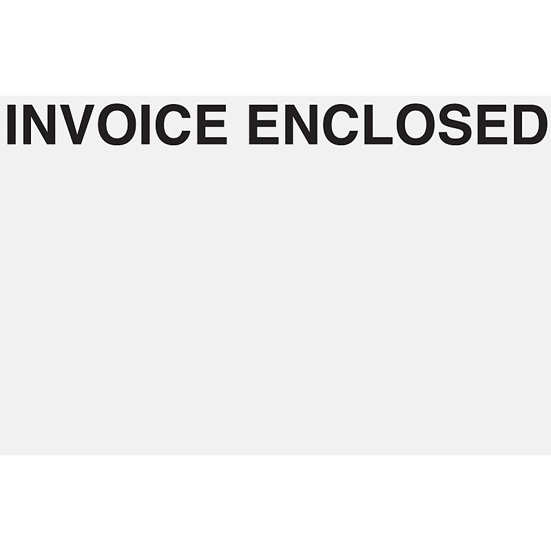 SI Products Packing List Envelopes, 7" x 5", Clear Face, "Invoice Enclosed", 1000/Case (PL481) image 1
