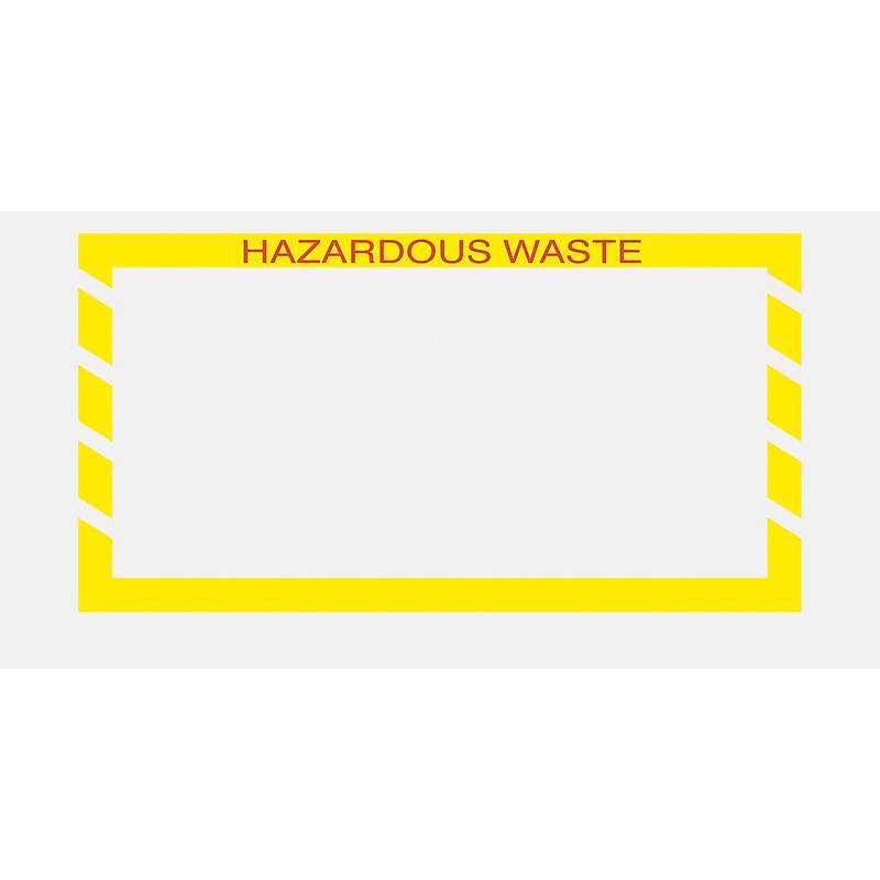Packing List Envelopes, 5-1/2" x 10", Yellow Border "Hazardous Waste", 1000/Case image 1