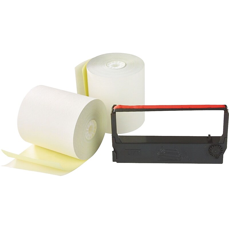 Staples Credit/Debt Verifone 250 Kit, 2-Ply, 3" x 90', 10 Rolls/Pack (452177) image 1