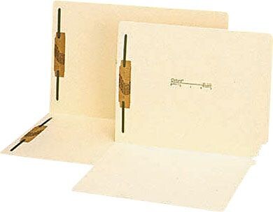 Manila Laminated End Tab Fastener Folders, 14-pt Manila, 0.75