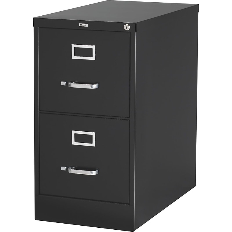 25" Deep Vertical File Cabinet, Letter, 2-Drawer, Black image 1