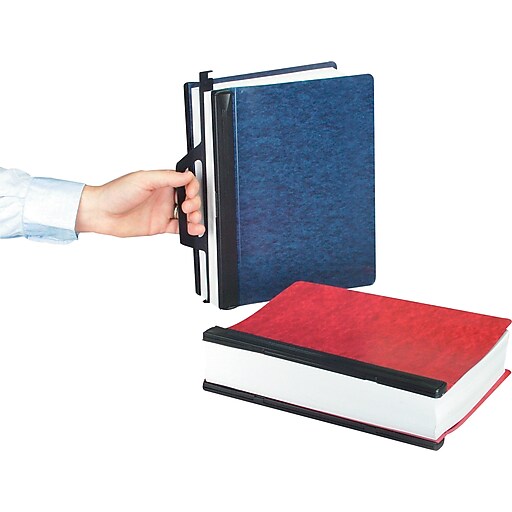 Blue Pressboard Expandable Hanging LetterSize Data Binder Staples