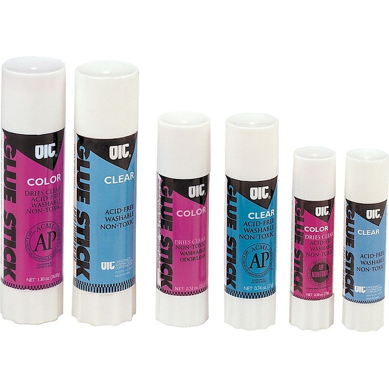 Officemate WashableRemovable Glue Sticks, 1 oz., Purple (50006) image 1