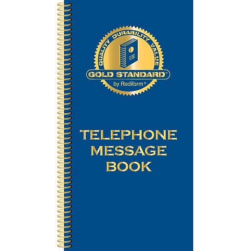 Rediform® Gold Standard™ Phone Message Book Staples