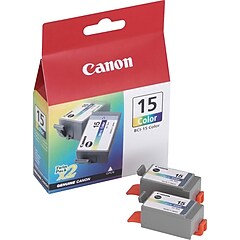 Canon 15 Black Standard Yield Ink Cartridge, 2/Pack (8190A003