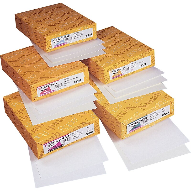 Neenah Classic® Laid Premium Writing Paper, Natural White image 1