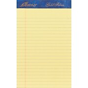 Ampad® Gold Fibre®, 5" x 8", Canary, Perforated Notepad, Medium Ruled, 4/Pack