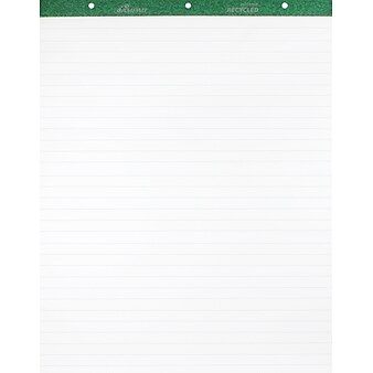 Evidence Recycled Flip-Style Ruled Easel Pad, 27" x 34", 50 Sheets/Pad, 2 Pads/Ct