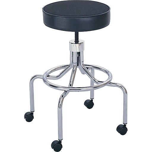 Safco® Screw Lift HeightAdjustable High Base Faux Leather Lab Stools