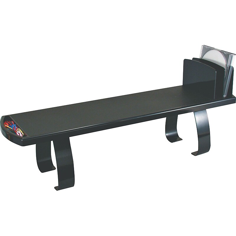 OIC 2200 Series Off-Surface Shelf, Black, 6 1/2"H x 26 1/2"W x 7"L image 1