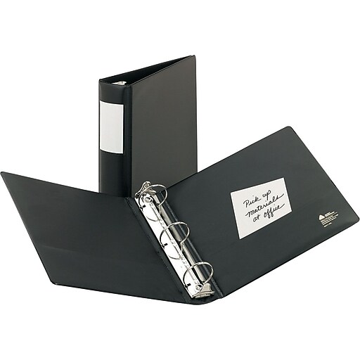 3" Avery® Heavy Duty Binders with Round Ring and Label Holder, Black at