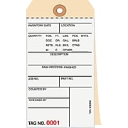 2 Part Carbonless Numbered Inventory Tags: 1,500-1,999, 500/Case