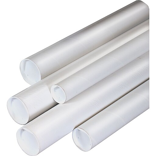 Mailing Tubes with Caps - Premium Kraft Cardboard Tubes for mailing -  Shipping Tubes for posters - Size 2 x 24 (Bundle of 10) 