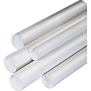 SI Products White Mailing Tubes, 3" x 18", 24/Case