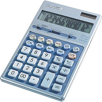 Sharp EL-339HB 12-Digit Desktop Calculator, Gray