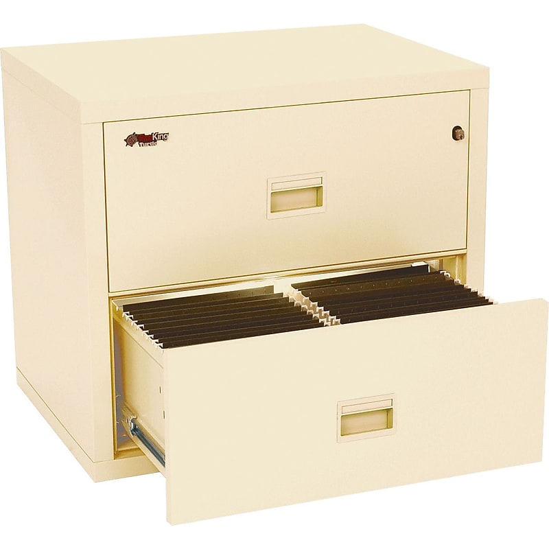 FireKing Compact Turtle Lateral File Cabinet, 27.8" x 31.01", Letter/Legal, Fire Resistant, Tan (2R3122CPAI) image 1